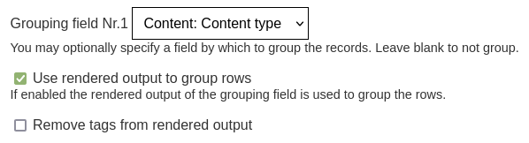 Drupal views group