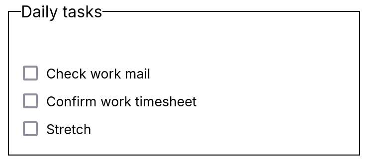 Scorecard daily tasks